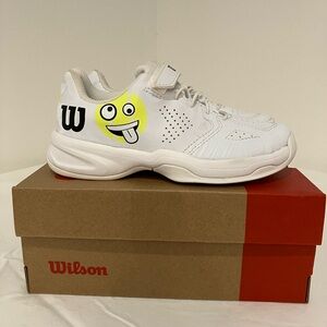 Wilson Boys White Emoji Tennis Shoes